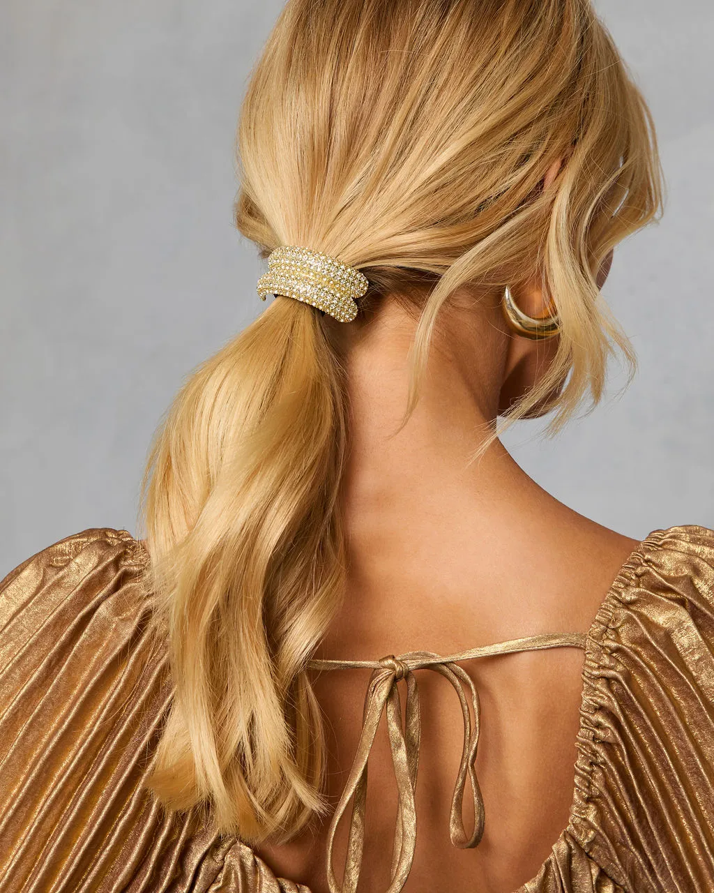 Last Look Rhinestone Embellished Pony Cuff sold by Vici