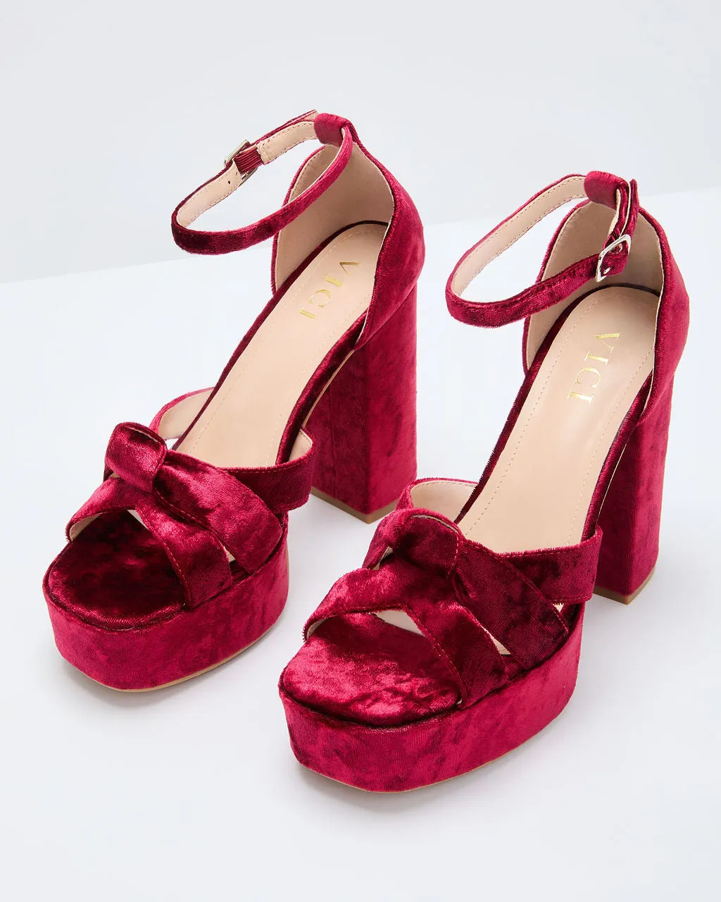 Evening Proper Velvet Platform Heels sold by Vici product image thumbnail 2