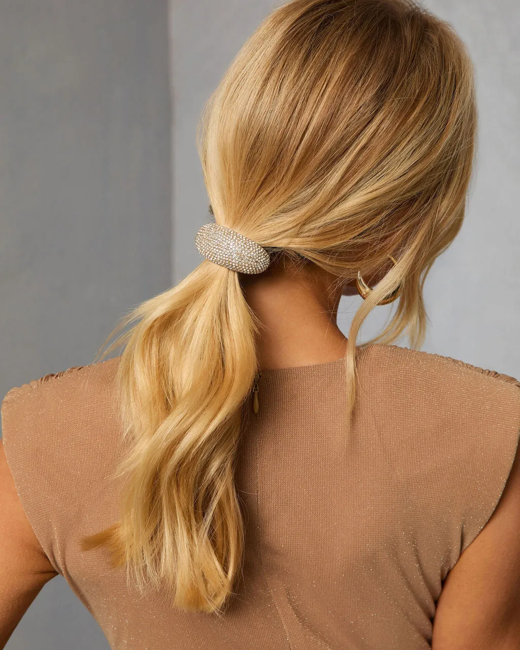 Lunette Rhinestone Embellished Pony Cuff sold by Vici