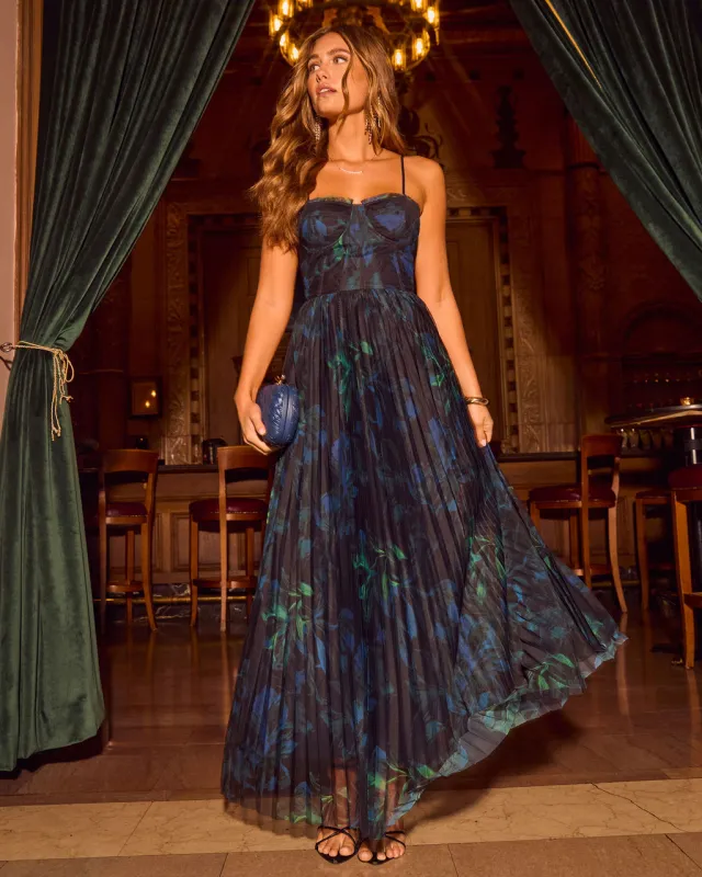 Afterglow Guest Pleated Maxi Dress sold by Vici