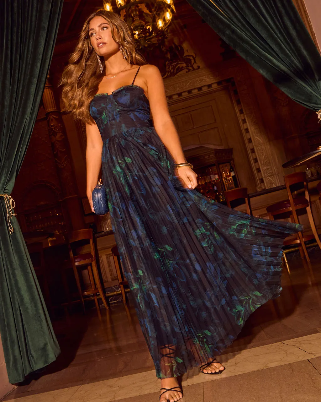 Afterglow Guest Pleated Maxi Dress sold by Vici product image thumbnail 3