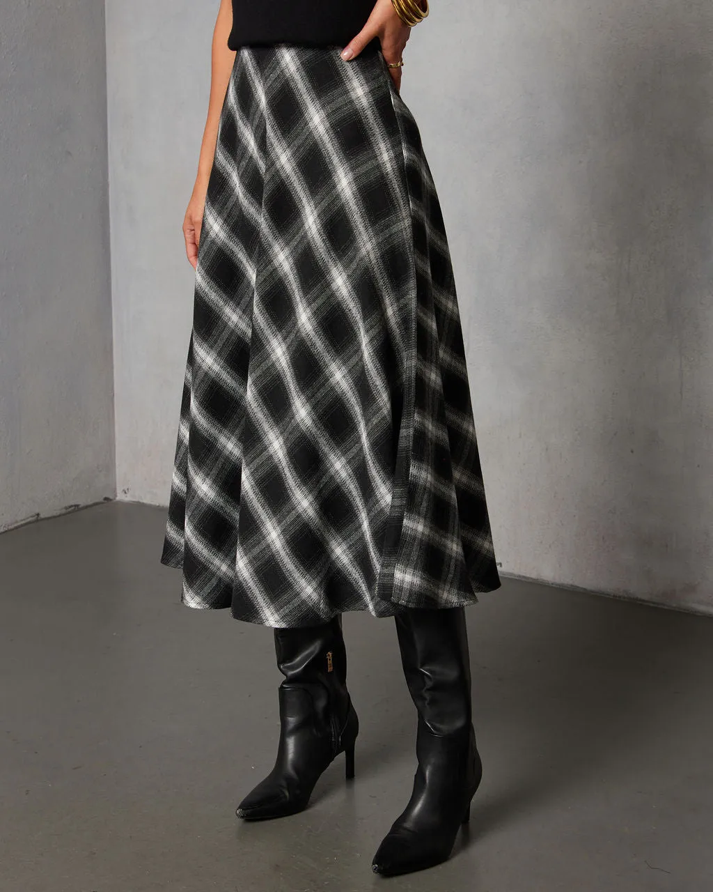Sable Hill Plaid Midi Skirt sold by Vici product image thumbnail 3