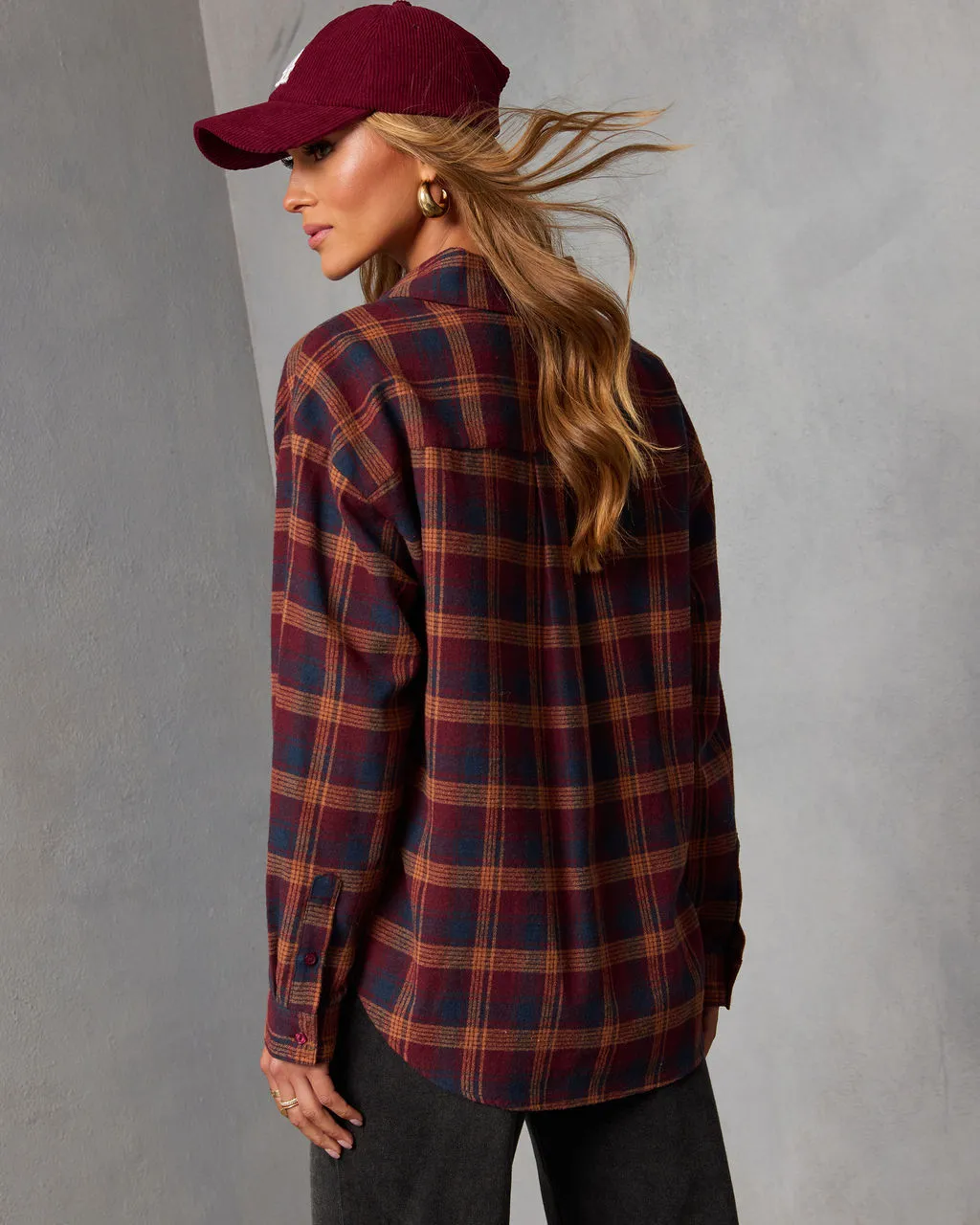 Toasted Maple Plaid Button Down Top sold by Vici product image thumbnail 4
