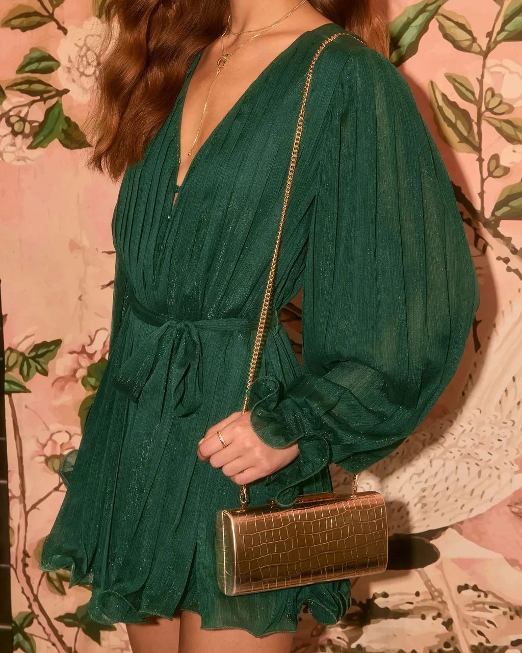 Starlet Hour Metallic Embossed Hard Case Clutch sold by Vici product image thumbnail 2