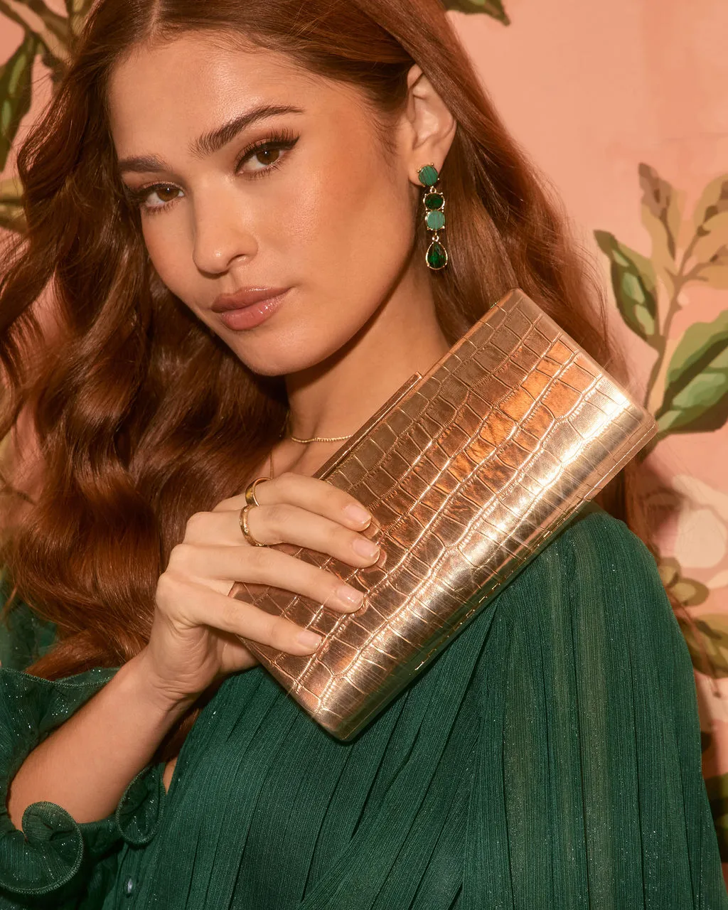 Starlet Hour Metallic Embossed Hard Case Clutch sold by Vici product image thumbnail 5