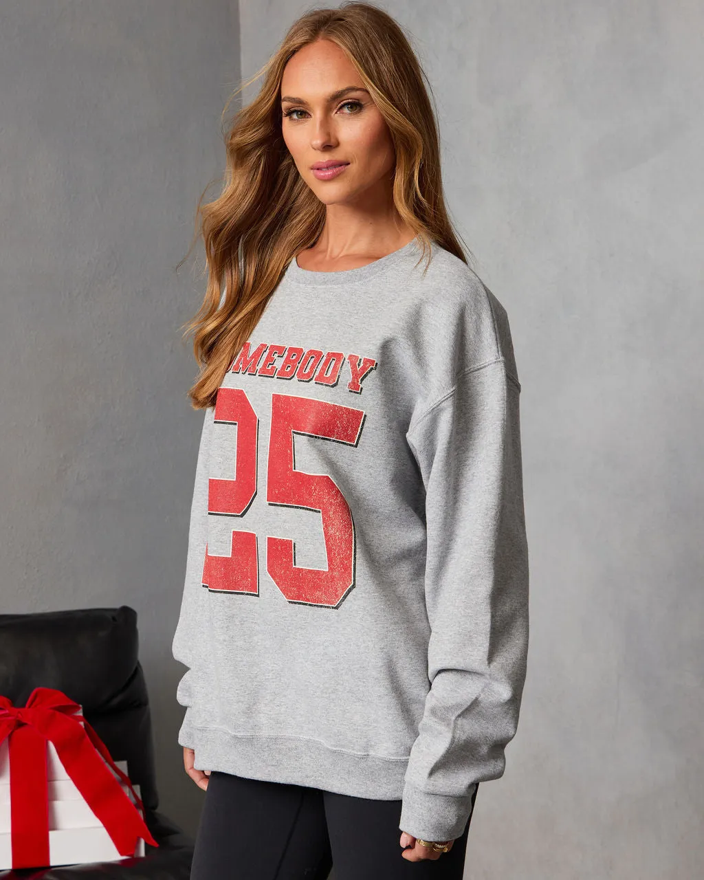 Homebody Varsity 25 Graphic Sweatshirt sold by Vici product image thumbnail 3