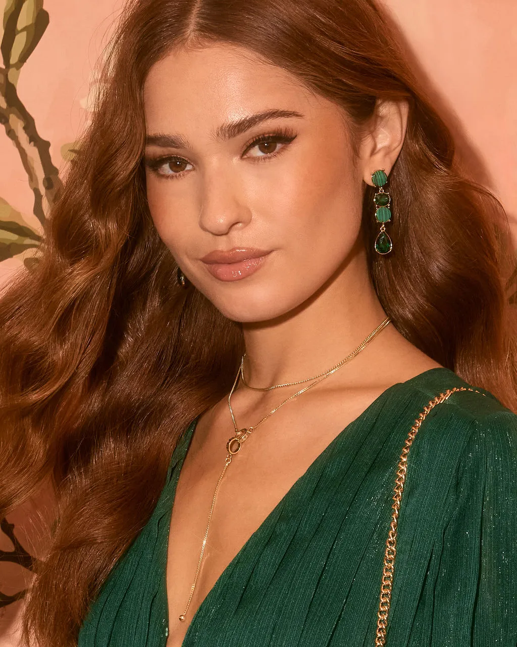 Midnight Toast Gemstone Drop Earrings sold by Vici product image thumbnail 4