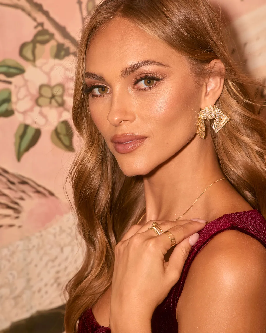 Orelle Rhinestone Bow Stud Earrings sold by Vici product image thumbnail 2