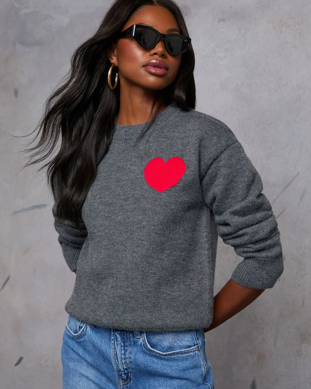 Wearing My Heart Pullover Sweater sold by Vici product image thumbnail 5