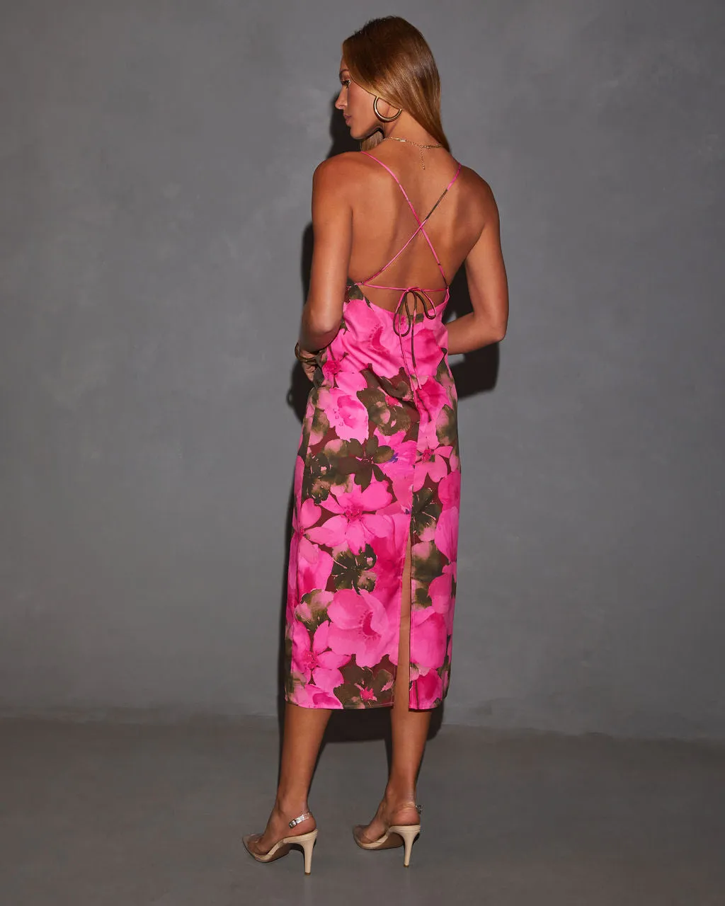 Katina Floral Sweetheart Midi Dress sold by Vici product image thumbnail 5
