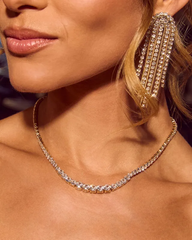 Starlust Rhinestone Embellished Necklace sold by Vici