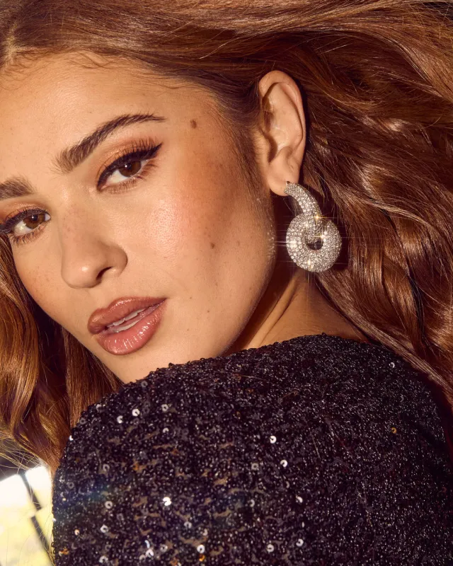 Lylah Rhinestone Embellished Earrings sold by Vici