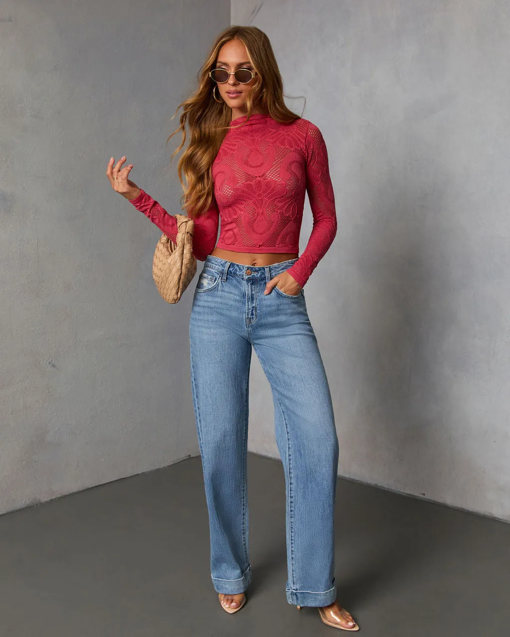 Slay Mode Abstract Open Knit Top sold by Vici product image thumbnail 2