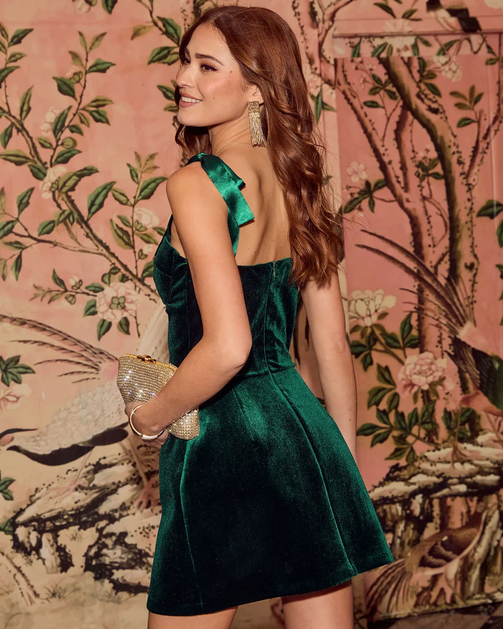 Logan Velvet Corseted Mini Dress sold by Vici product image thumbnail 4