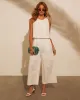 Mae Linen Layered Pocketed Jumpsuit sold by Vici