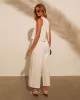 Mae Linen Layered Pocketed Jumpsuit sold by Vici