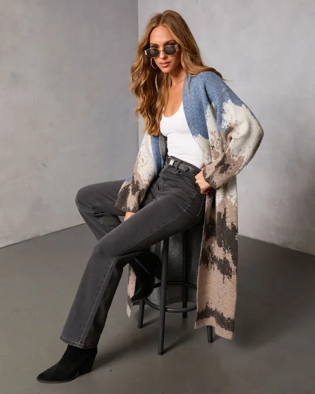 Glacielle Abstract Duster Cardigan sold by Vici
