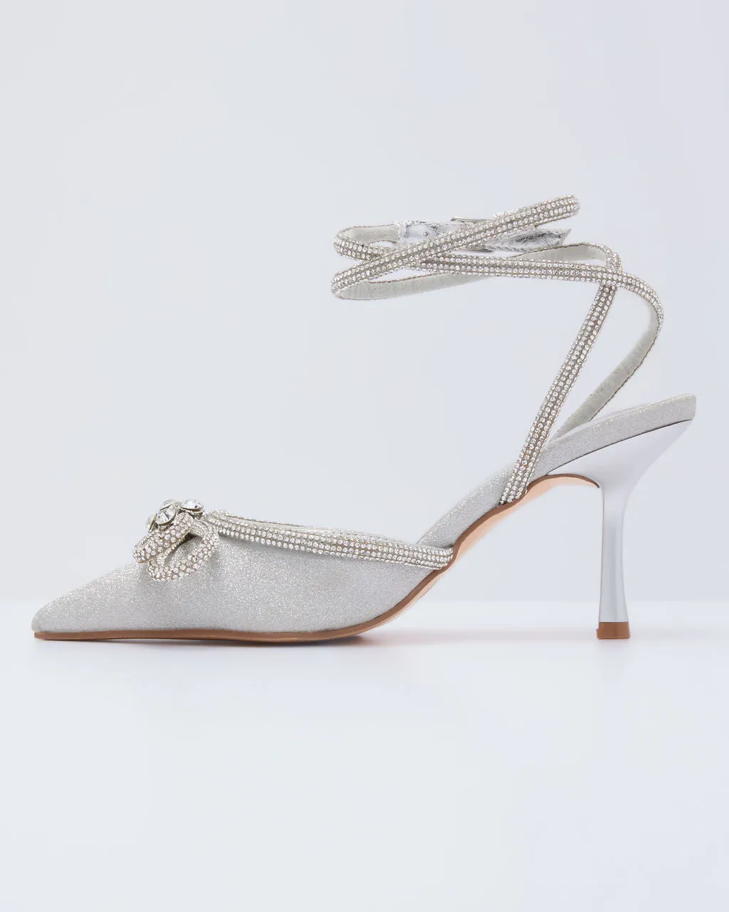 Polished Spark Embellished Bow Heels sold by Vici product image thumbnail 4