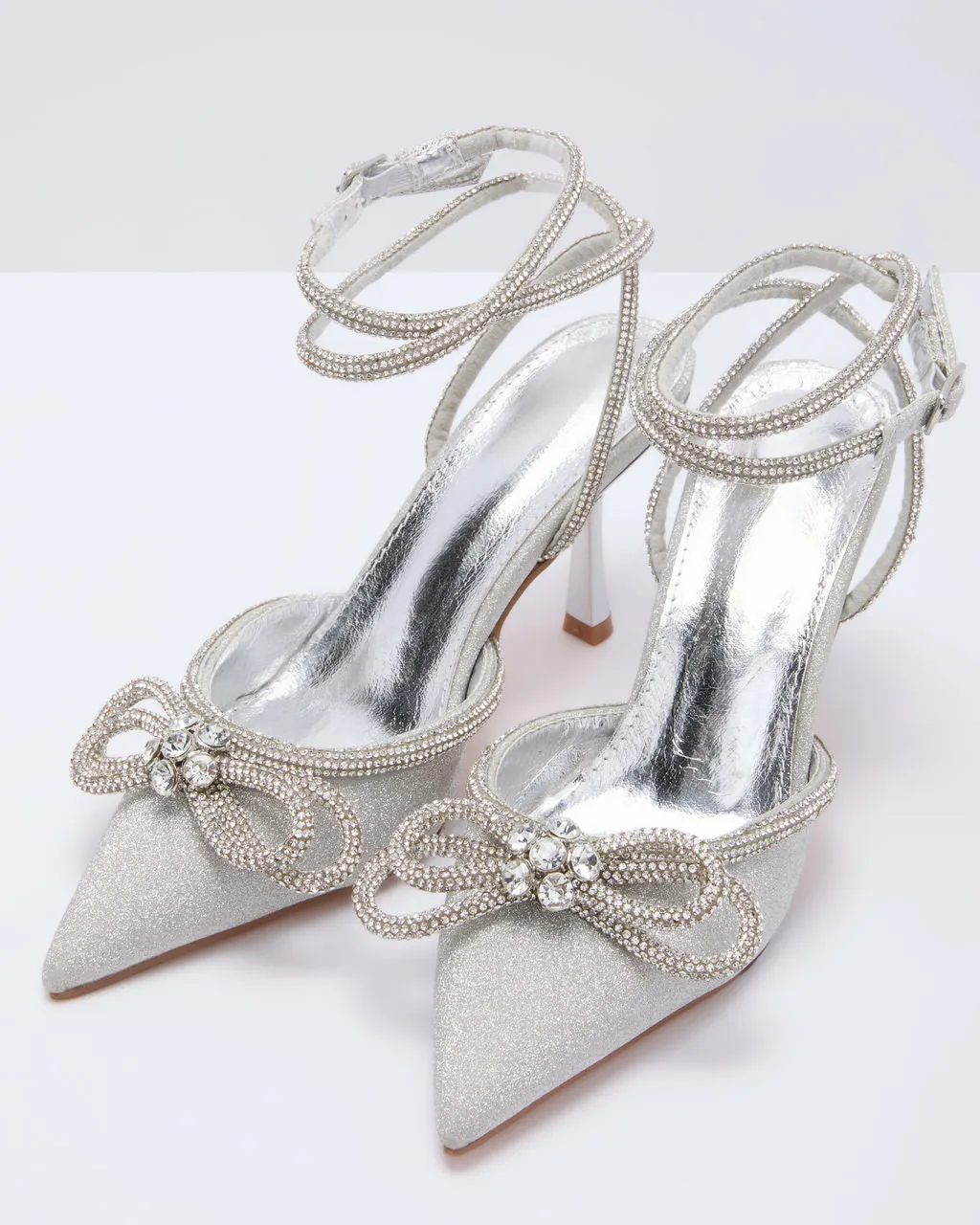 Polished Spark Embellished Bow Heels sold by Vici product image thumbnail 2