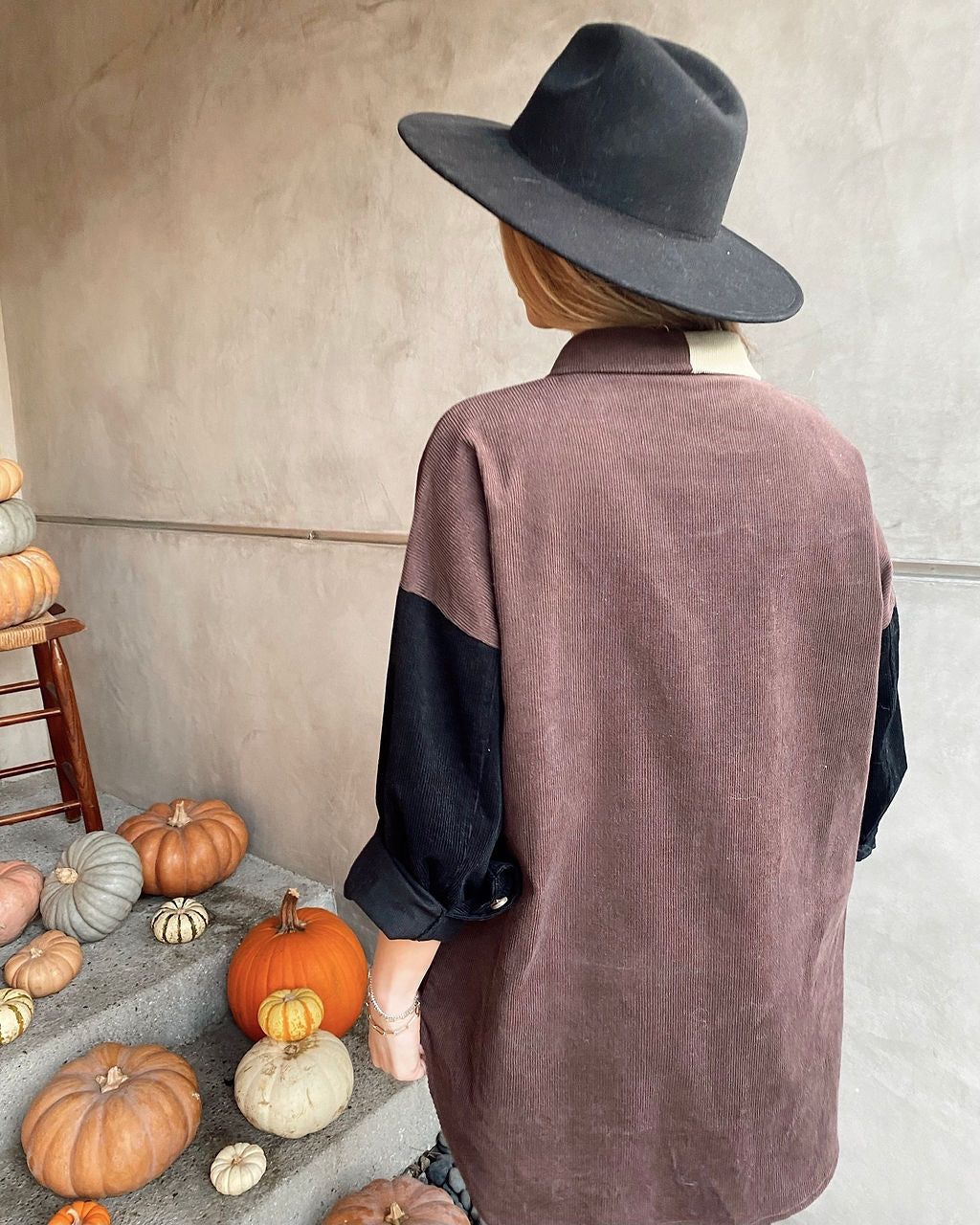 Lisha Cotton Colorblock Corduroy Shacket - FINAL SALE sold by Vici product image thumbnail 2