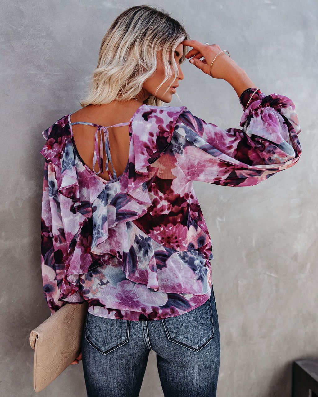 Better Days Floral Ruffle Blouse - FINAL SALE sold by Vici product image thumbnail 2