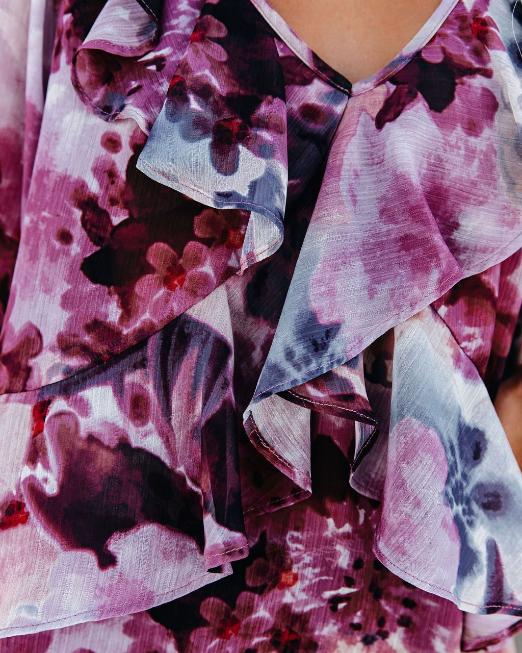 Better Days Floral Ruffle Blouse - FINAL SALE sold by Vici product image thumbnail 4