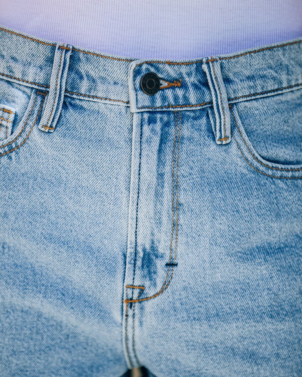 Highway High Rise Cuffed Denim Mom Shorts - FINAL SALE sold by Vici product image thumbnail 4