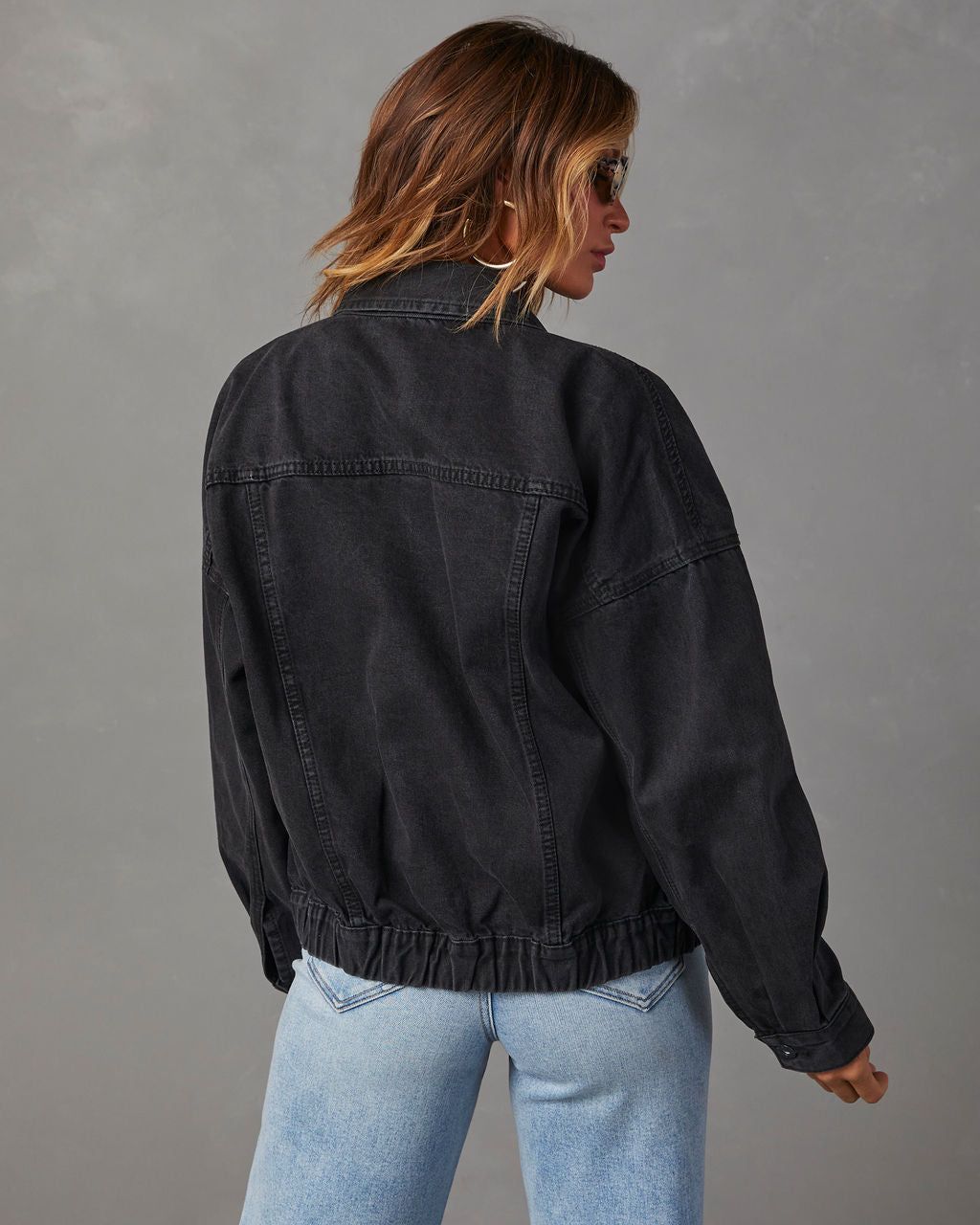 Josie Pocketed Vintage Denim Jacket - Black sold by Vici product image thumbnail 4