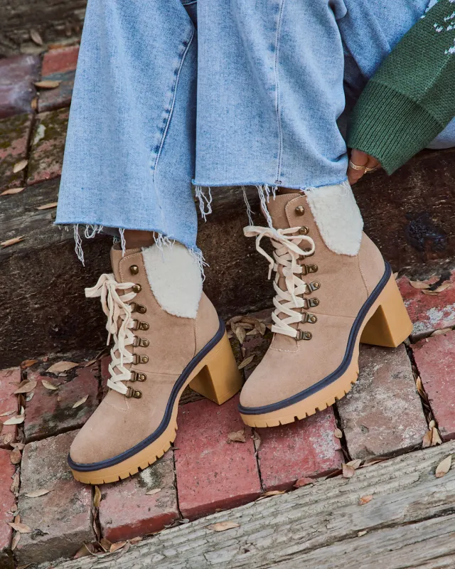 Icicle Mill Sherpa Heeled Boots sold by Vici
