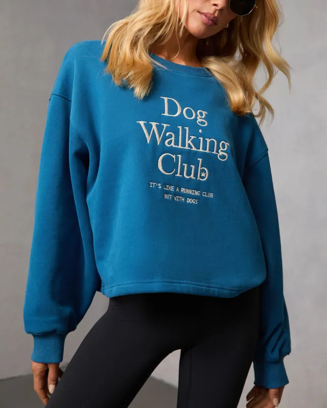 Dog Walking Club Graphic Sweatshirt sold by Vici