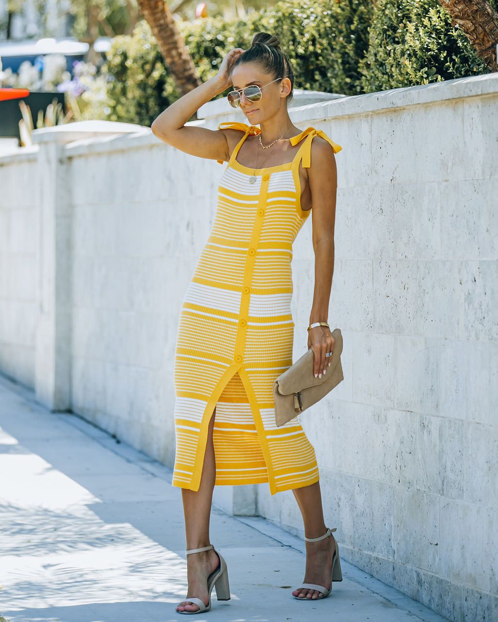 Ava Striped Knit Midi Dress - FINAL SALE sold by Vici product image thumbnail 5