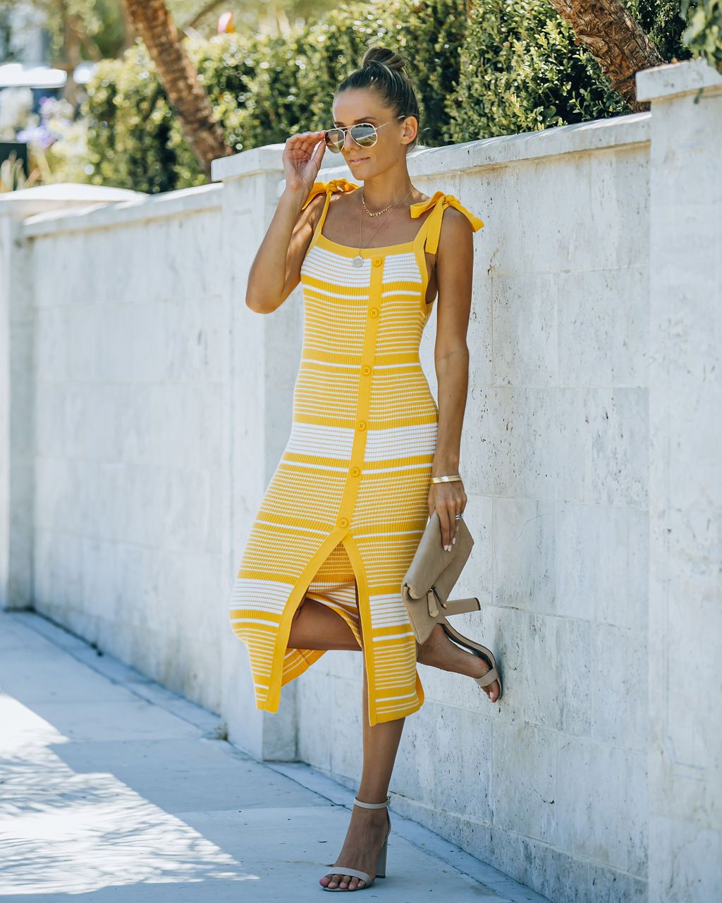 Ava Striped Knit Midi Dress - FINAL SALE sold by Vici product image thumbnail 8