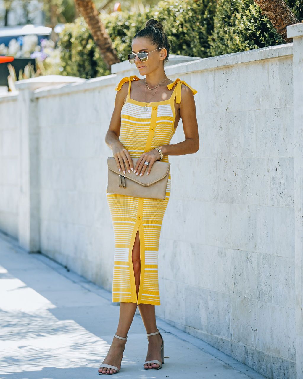 Ava Striped Knit Midi Dress - FINAL SALE sold by Vici product image thumbnail 3