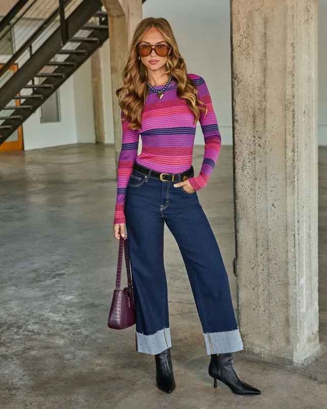 Alida Super Stretch High Rise Wide Leg Jeans sold by Vici