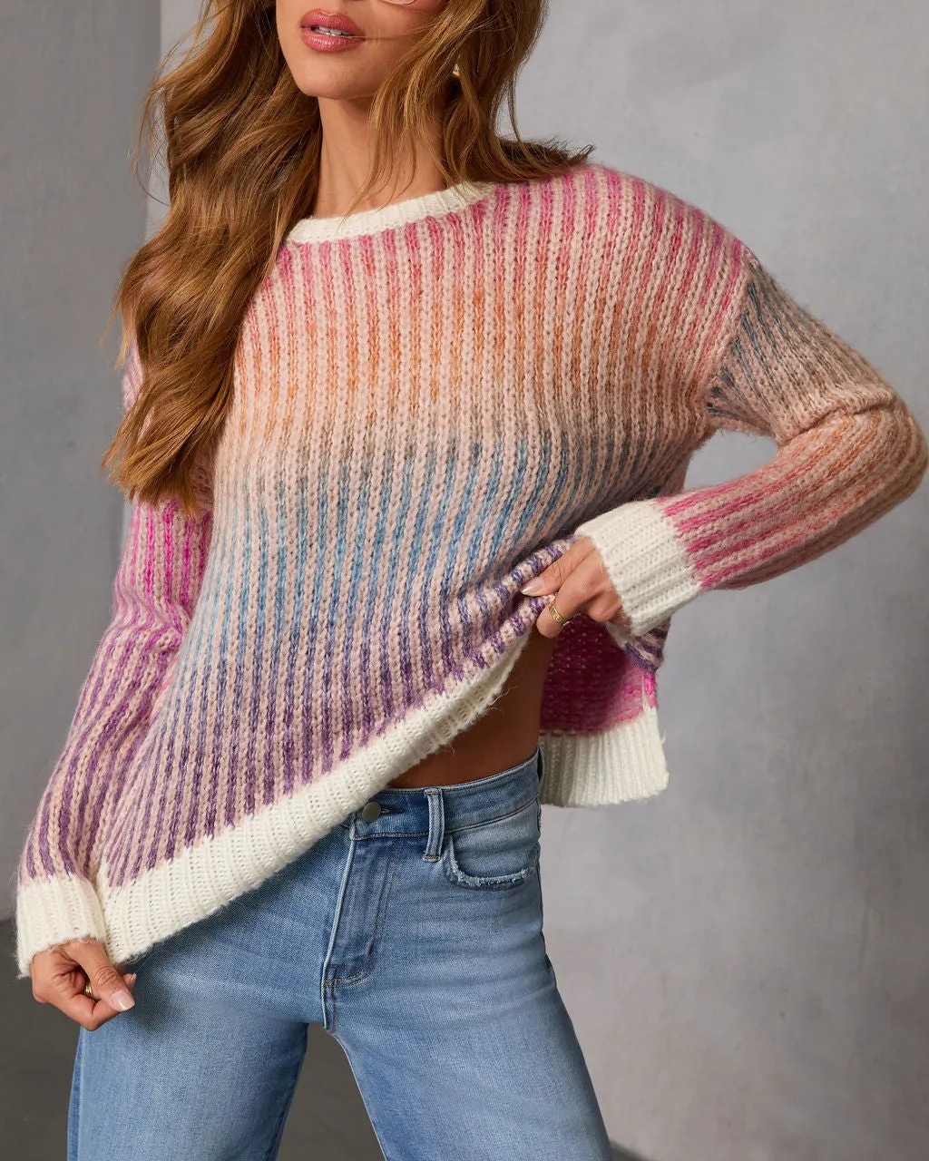New Mood Multi Color Knit Sweater sold by Vici product image thumbnail 5