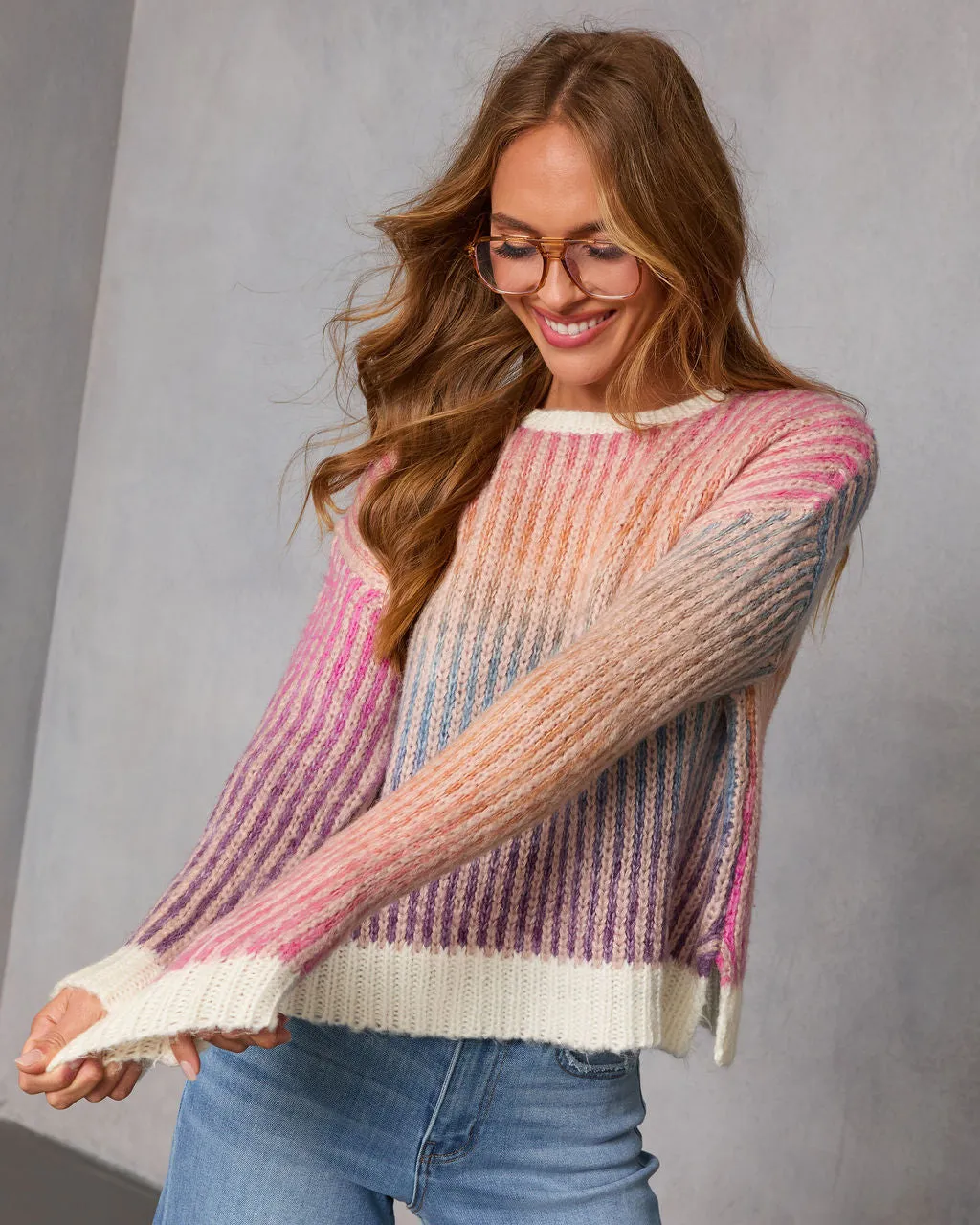 New Mood Multi Color Knit Sweater sold by Vici product image thumbnail 3
