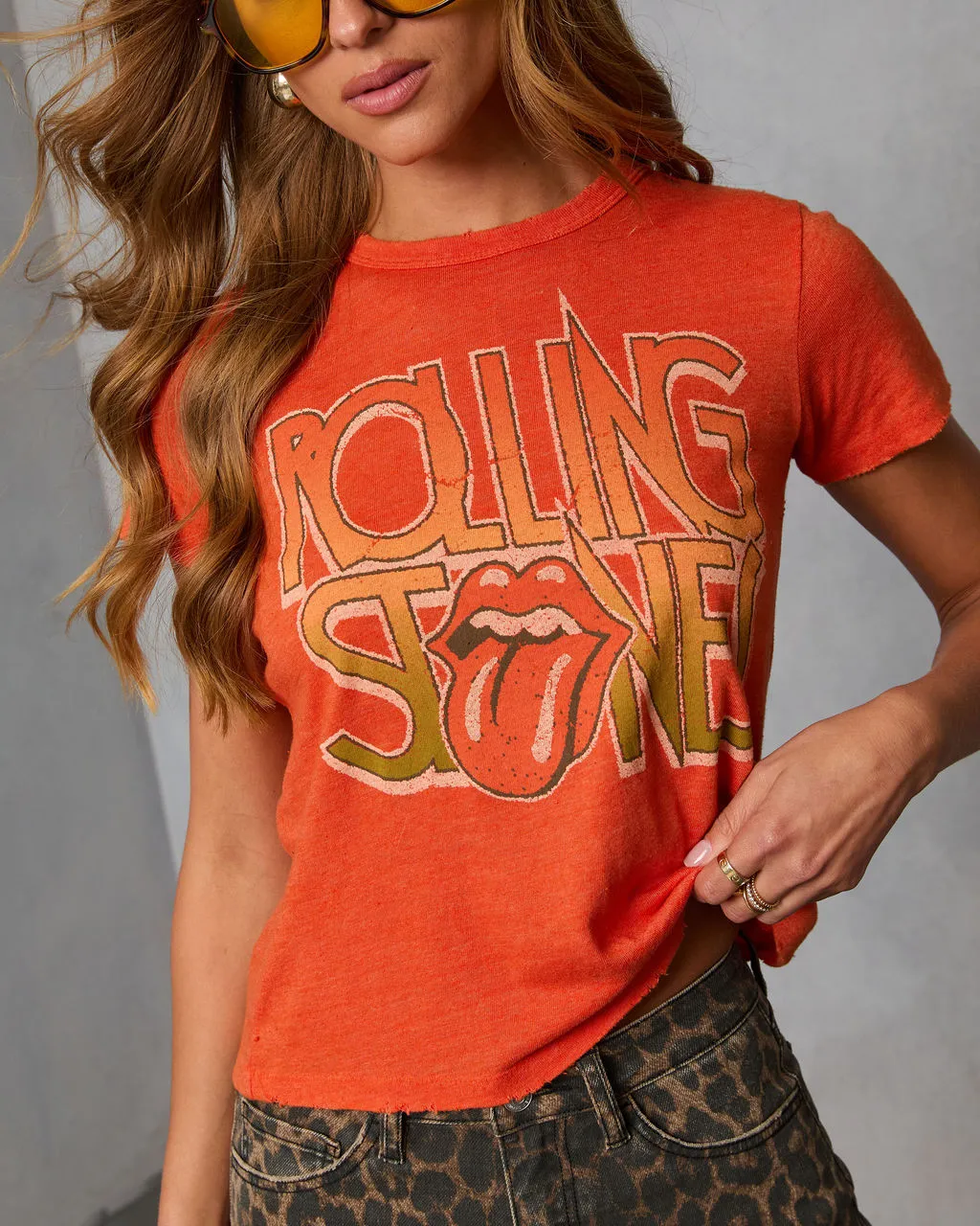 Rolling Stones Tour Short Sleeve Graphic Tee sold by Vici product image thumbnail 5