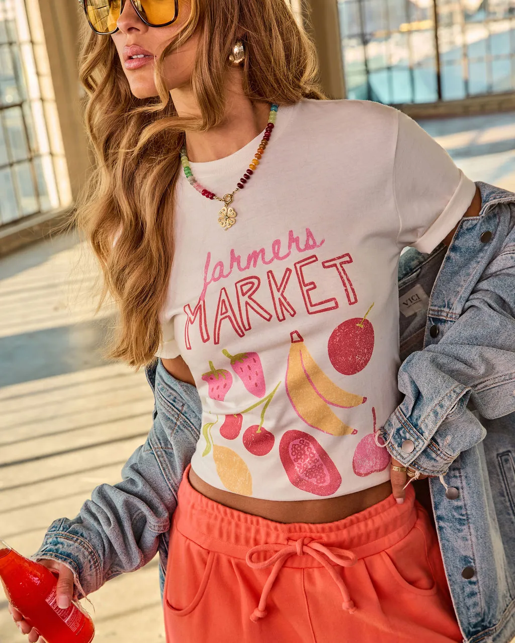 Farmers Market Harvest Short Sleeve Graphic Tee sold by Vici product image thumbnail 5
