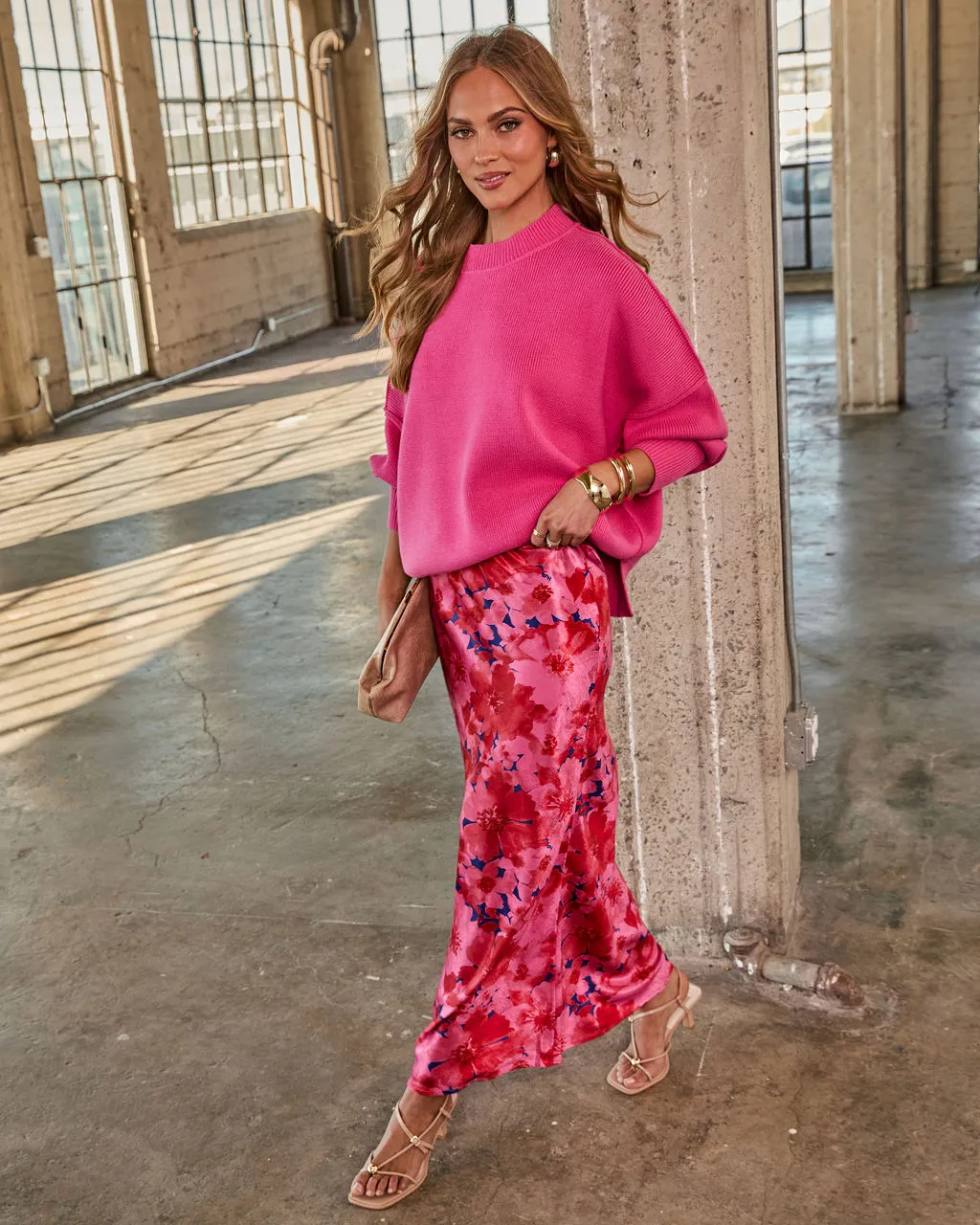 Bloom Again Printed Midi Skirt sold by Vici product image thumbnail 3
