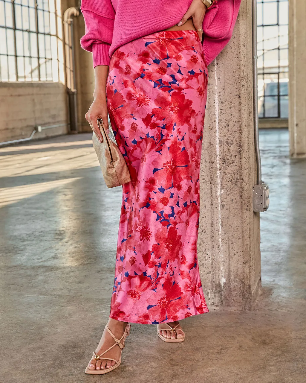 Bloom Again Printed Midi Skirt sold by Vici product image thumbnail 5