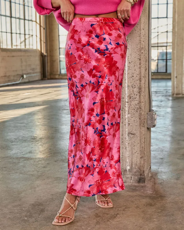 Bloom Again Printed Midi Skirt made by Vici