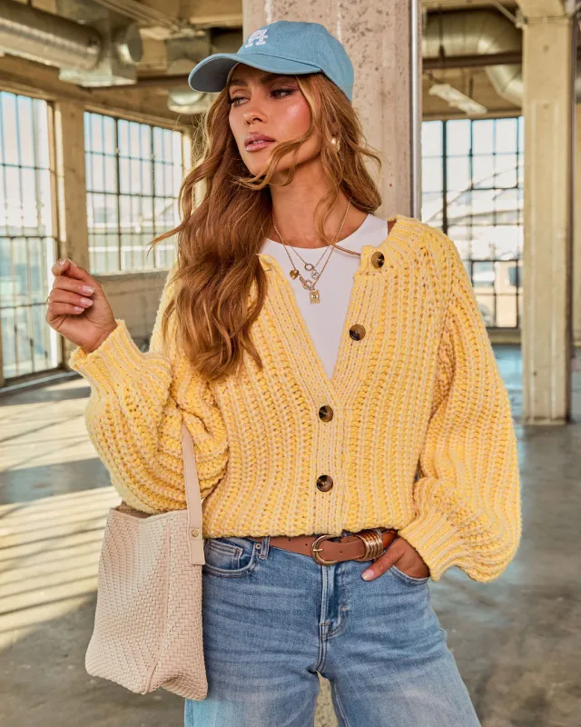 Elenie Chunky Ribbed Knit Cardigan sold by Vici