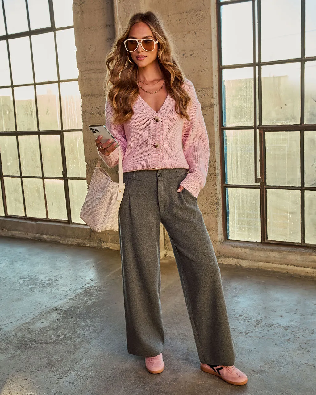 New Chapter V Neck Chunky Knit Sweater sold by Vici product image thumbnail 5