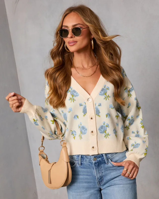 Jhenie Print Knit Cardigan sold by Vici