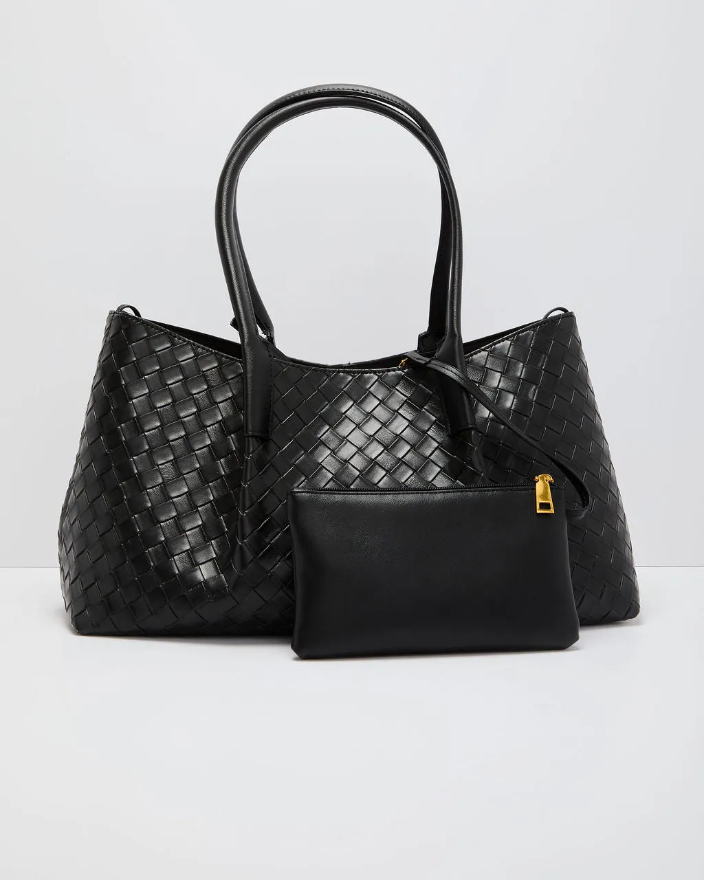Calisse Textured Woven Vegan Leather Tote sold by Vici product image thumbnail 3