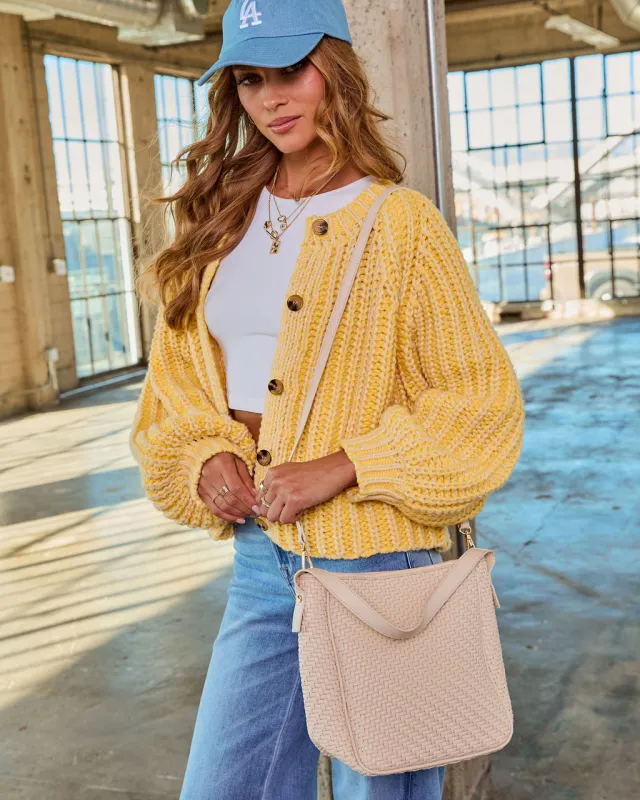 Cataline Textured Woven Vegan Leather Tote Bag sold by Vici