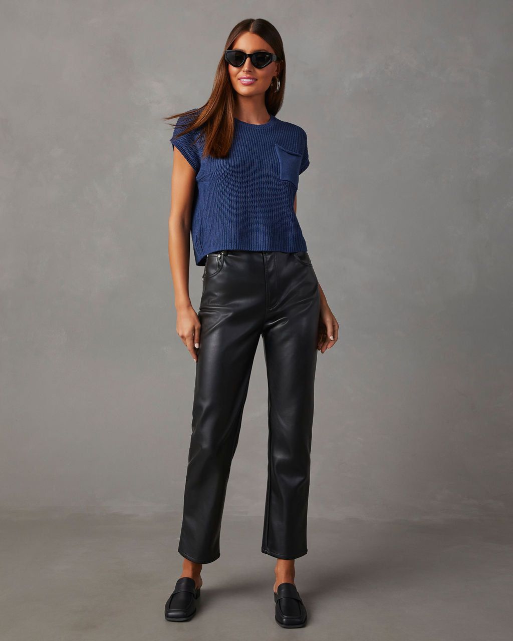 Kerry Relaxed Sweater Top - Navy sold by Vici product image thumbnail 6