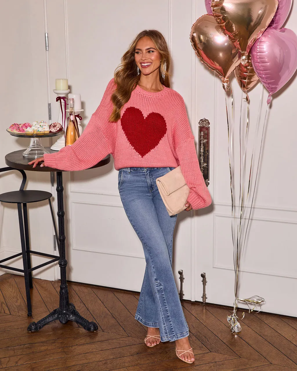 Romantic Intentions Heart Knit Sweater sold by Vici product image thumbnail 2
