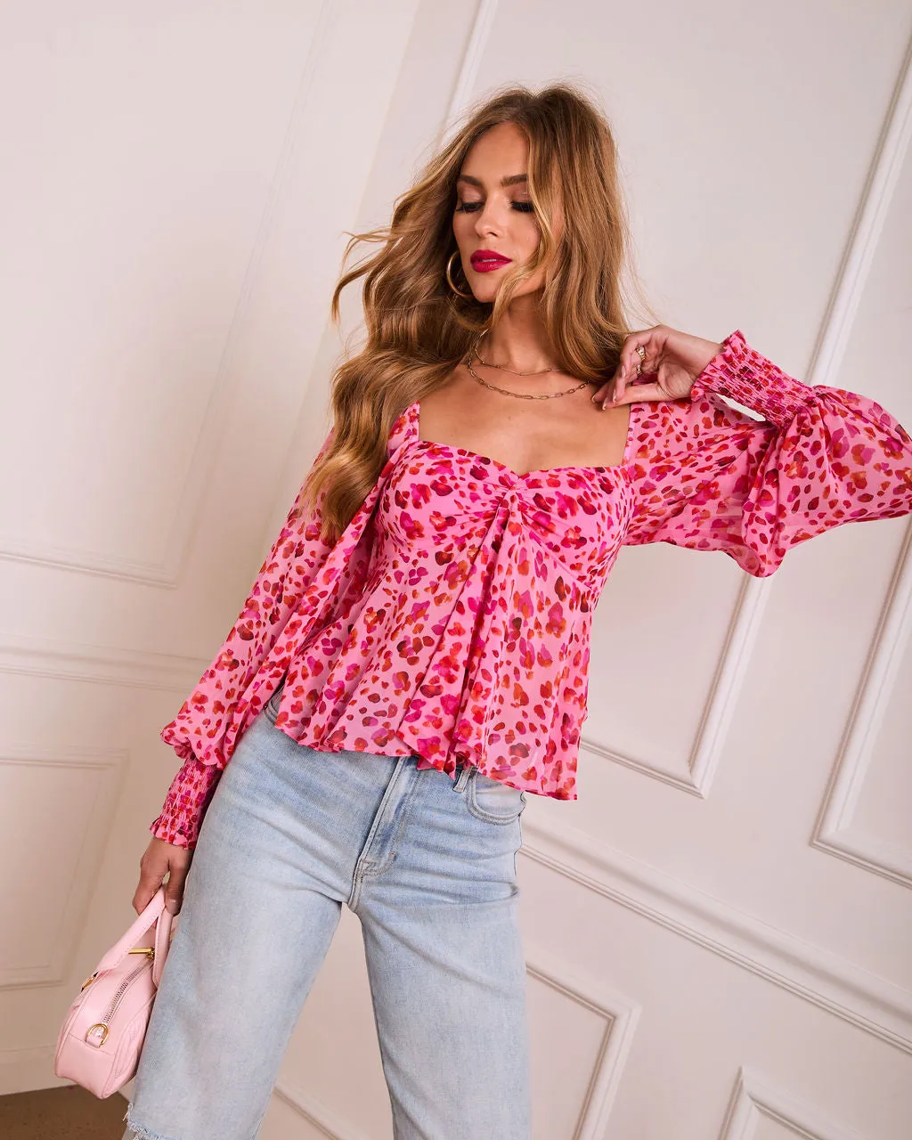 Heart Reservation Printed Bust Tie Top sold by Vici product image thumbnail 5