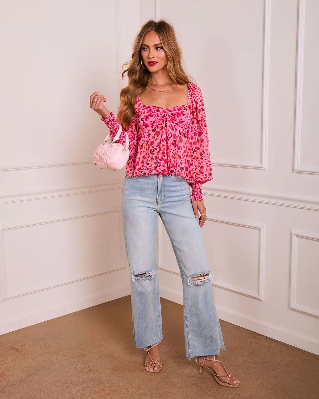 Heart Reservation Printed Bust Tie Top sold by Vici product image thumbnail 2